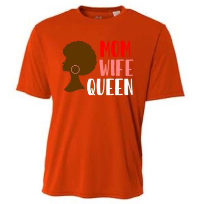 African American Strong Afro Mom Wife Queen Mothers Day Gift Cooling Performance Crew T-Shirt