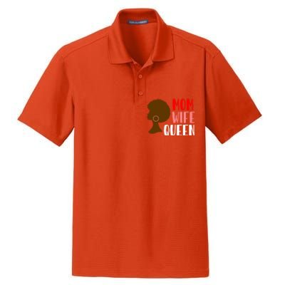 African American Strong Afro Mom Wife Queen Mothers Day Gift Dry Zone Grid Polo