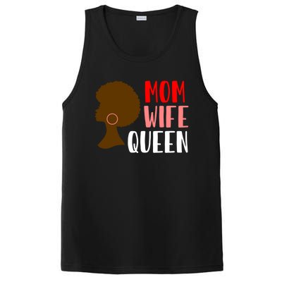 African American Strong Afro Mom Wife Queen Mothers Day Gift PosiCharge Competitor Tank