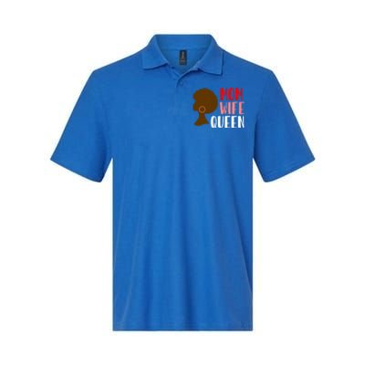 African American Strong Afro Mom Wife Queen Mothers Day Gift Softstyle Adult Sport Polo