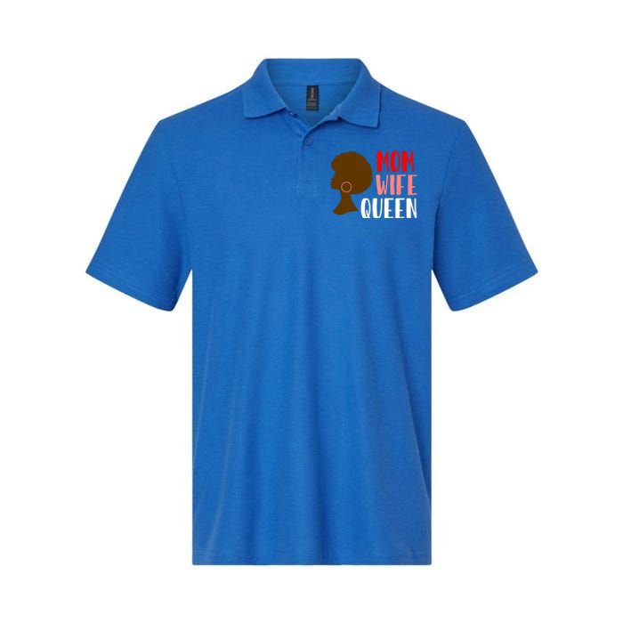 African American Strong Afro Mom Wife Queen Mothers Day Gift Softstyle Adult Sport Polo