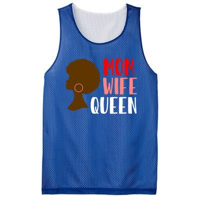 African American Strong Afro Mom Wife Queen Mothers Day Gift Mesh Reversible Basketball Jersey Tank