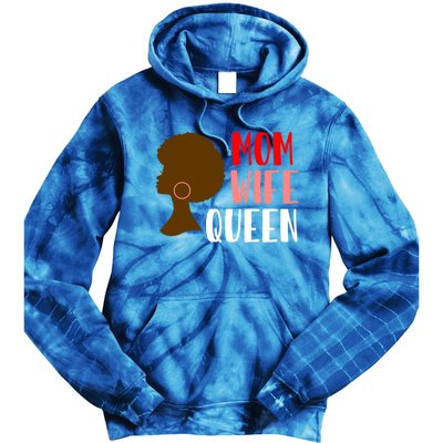 African American Strong Afro Mom Wife Queen Mothers Day Gift Tie Dye Hoodie