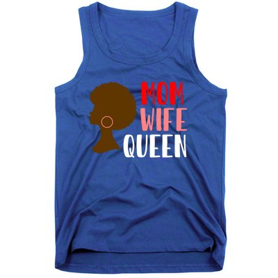 African American Strong Afro Mom Wife Queen Mothers Day Gift Tank Top