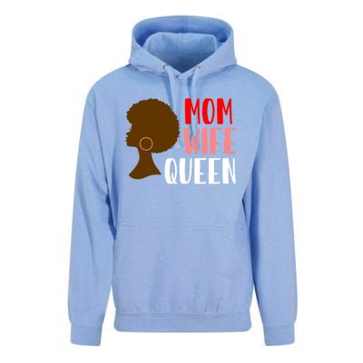 African American Strong Afro Mom Wife Queen Mothers Day Gift Unisex Surf Hoodie