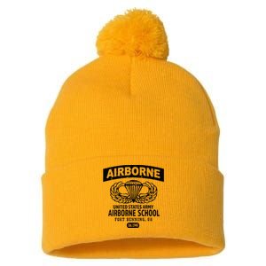 Army Airborne School Fort Benning Ga Pom Pom 12in Knit Beanie