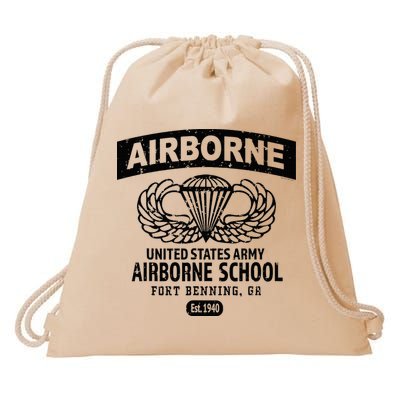 Army Airborne School Fort Benning Ga Drawstring Bag