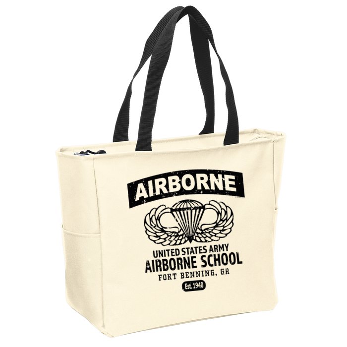 Army Airborne School Fort Benning Ga Zip Tote Bag