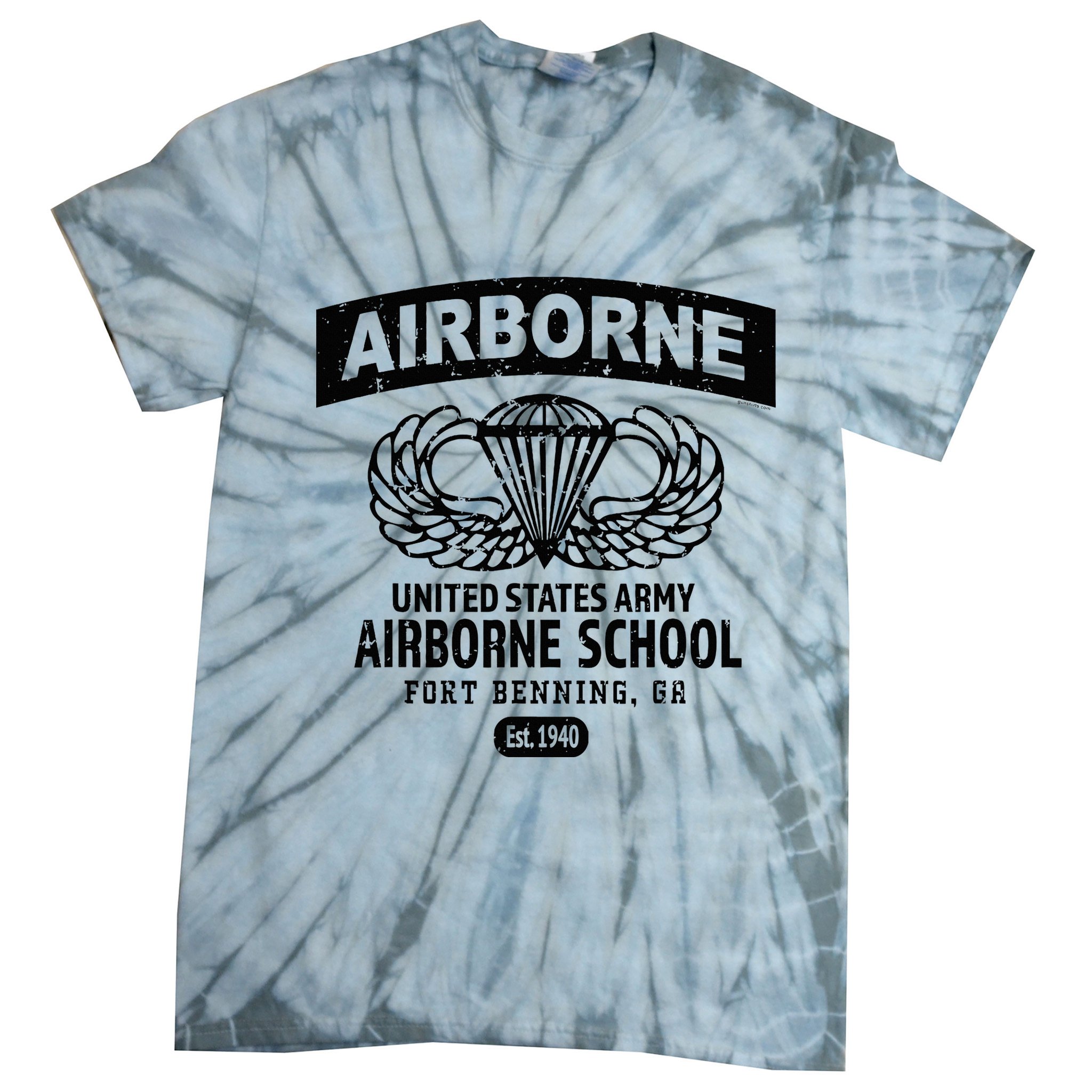 Army Airborne School Fort Benning Ga Tie-Dye T-Shirt