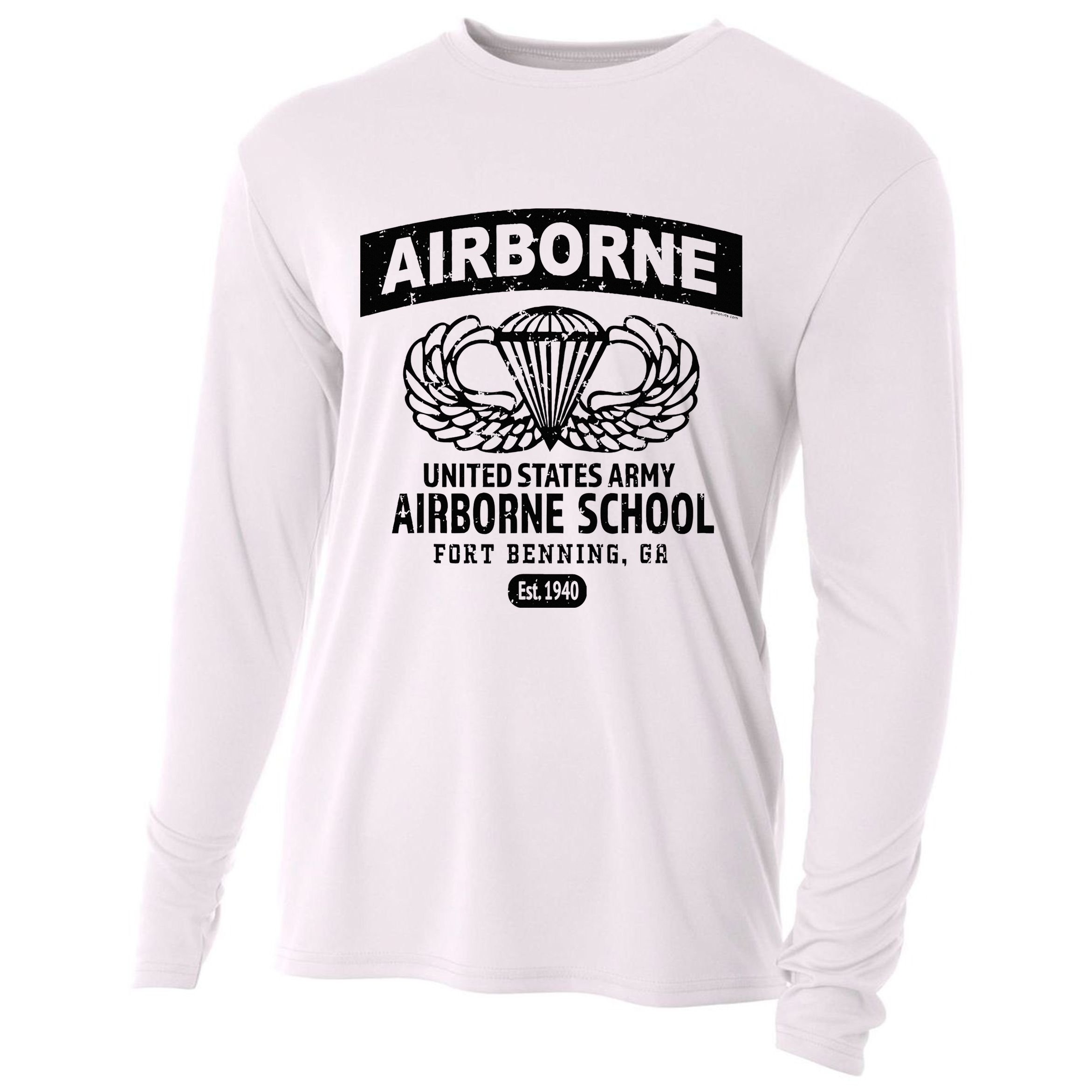 Army Airborne School Fort Benning Ga Cooling Performance Long Sleeve Crew