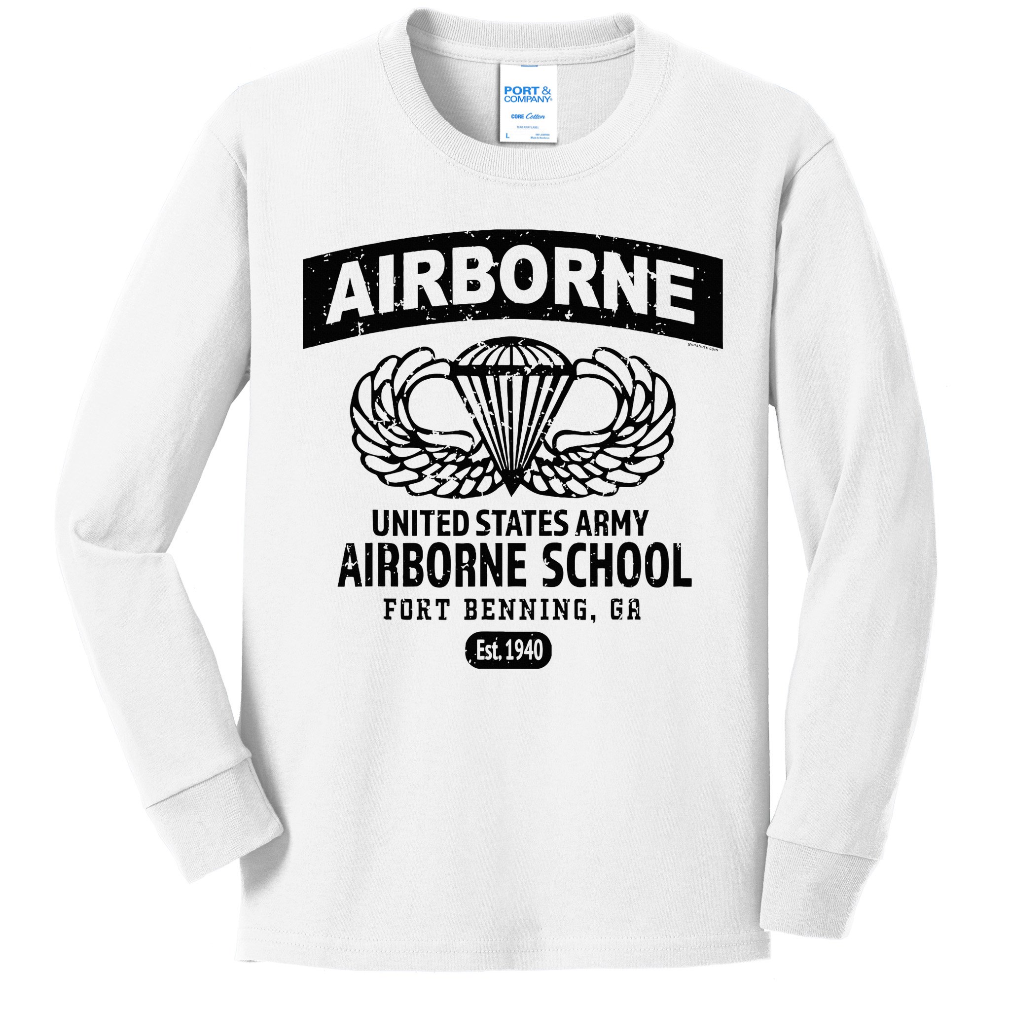 Army Airborne School Fort Benning Ga Kids Long Sleeve Shirt