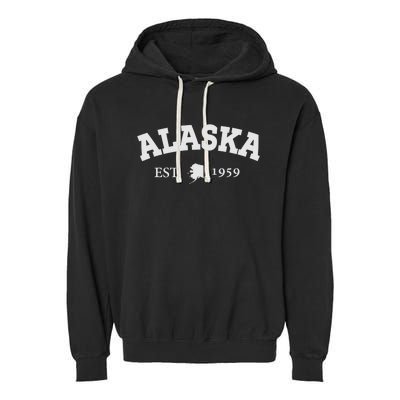 Awesome Alaska Shirt Alaska Est Map 1959 Sports Garment-Dyed Fleece Hoodie