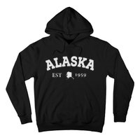 Awesome Alaska Shirt Alaska Est Map 1959 Sports Hoodie