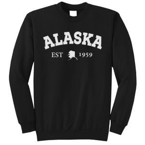 Awesome Alaska Shirt Alaska Est Map 1959 Sports Sweatshirt