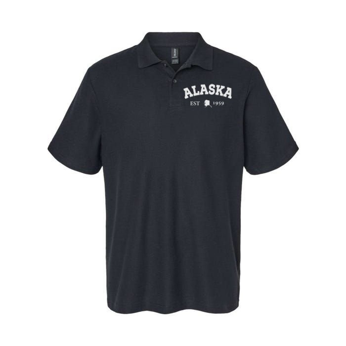 Awesome Alaska Shirt Alaska Est Map 1959 Sports Softstyle Adult Sport Polo