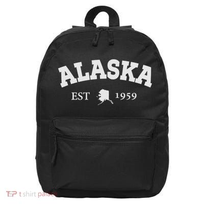 Awesome Alaska Shirt Alaska Est Map 1959 Sports 16 in Basic Backpack