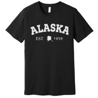 Awesome Alaska Shirt Alaska Est Map 1959 Sports Premium T-Shirt