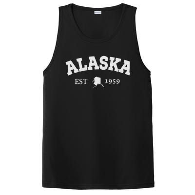 Awesome Alaska Shirt Alaska Est Map 1959 Sports PosiCharge Competitor Tank