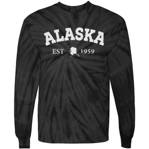 Awesome Alaska Shirt Alaska Est Map 1959 Sports Tie-Dye Long Sleeve Shirt