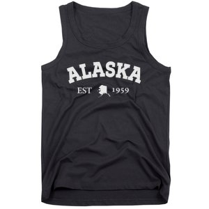 Awesome Alaska Shirt Alaska Est Map 1959 Sports Tank Top