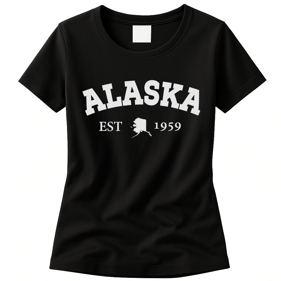 Awesome Alaska Shirt Alaska Est Map 1959 Sports Womens T-Shirt