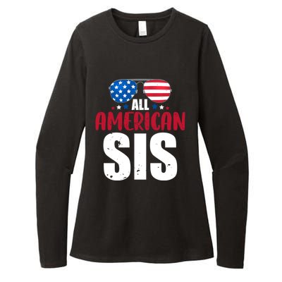 All American Sis 4th Of July Patriotic Family Matching Gift Womens CVC Long Sleeve Shirt