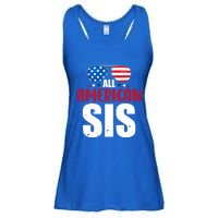 All American Sis 4th Of July Patriotic Family Matching Gift Ladies Essential Flowy Tank