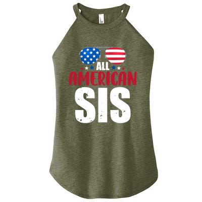 All American Sis 4th Of July Patriotic Family Matching Gift Women’s Perfect Tri Rocker Tank