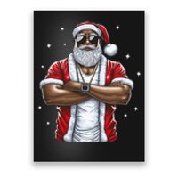 African American Santa Christmas Pajama Cool Black XMas  Poster