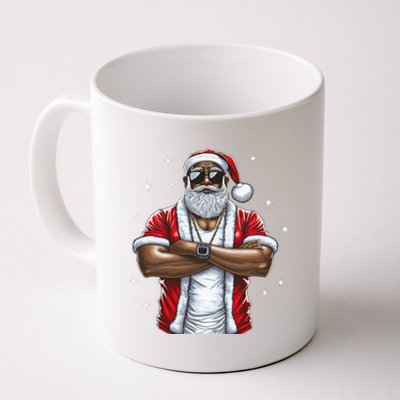 African American Santa Christmas Pajama Cool Black XMas  Coffee Mug