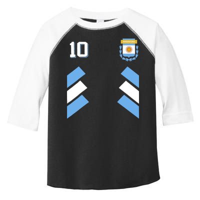 Awesome Argentina Soccer Argentinian Football Retro 10 Gift Toddler Fine Jersey T-Shirt