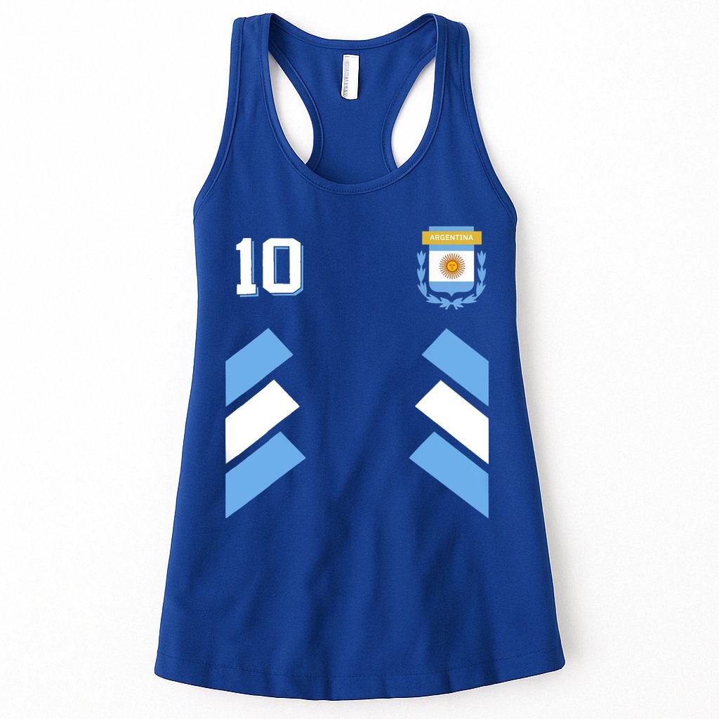 Awesome Argentina Soccer Argentinian Football Retro 10 Gift Womens Tank Top