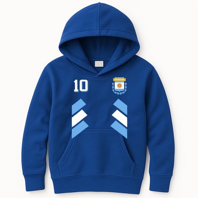 Awesome Argentina Soccer Argentinian Football Retro 10 Gift Kids Hoodie