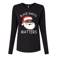 African American Santa Black Matters Christmas Pajama Family Womens Cotton Relaxed Long Sleeve T-Shirt