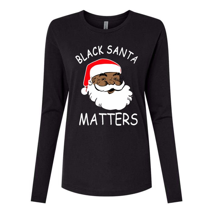 African American Santa Black Matters Christmas Pajama Family Womens Cotton Relaxed Long Sleeve T-Shirt