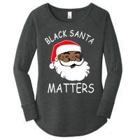 African American Santa Black Matters Christmas Pajama Family Women's Perfect Tri Tunic Long Sleeve Shirt