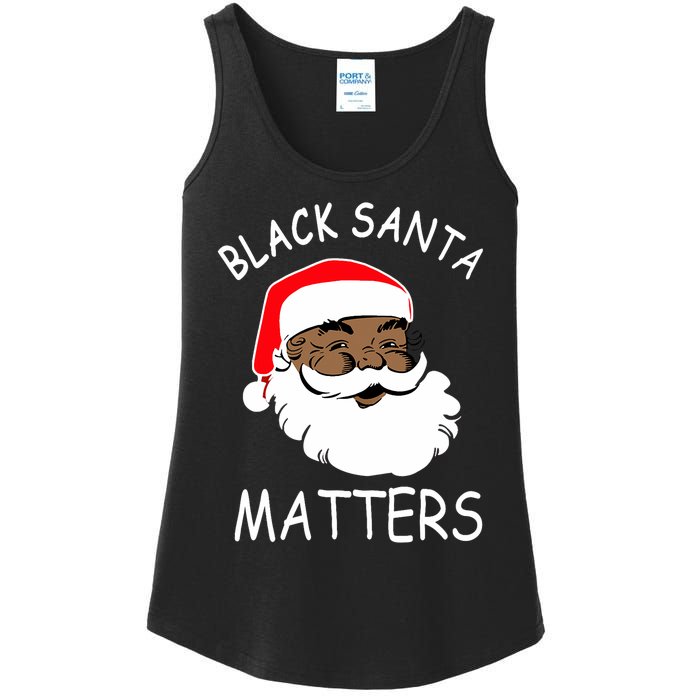 African American Santa Black Matters Christmas Pajama Family Ladies Essential Tank