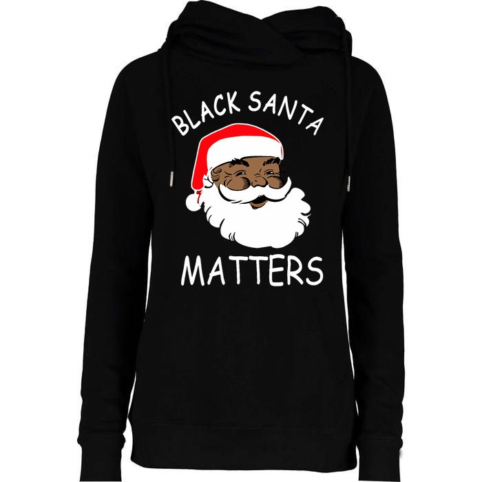 African American Santa Black Matters Christmas Pajama Family Womens Funnel Neck Pullover Hood