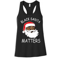 African American Santa Black Matters Christmas Pajama Family Women's Racerback Tank