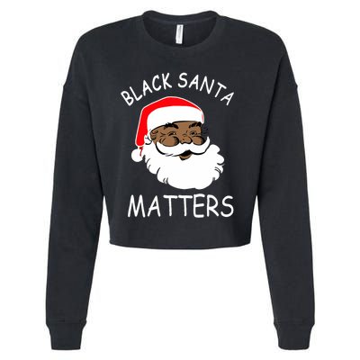 African American Santa Black Matters Christmas Pajama Family Cropped Pullover Crew