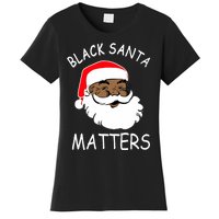 African American Santa Black Matters Christmas Pajama Family Women's T-Shirt