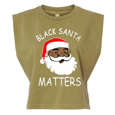 African American Santa Black Matters Christmas Pajama Family Garment-Dyed Women's Muscle Tee