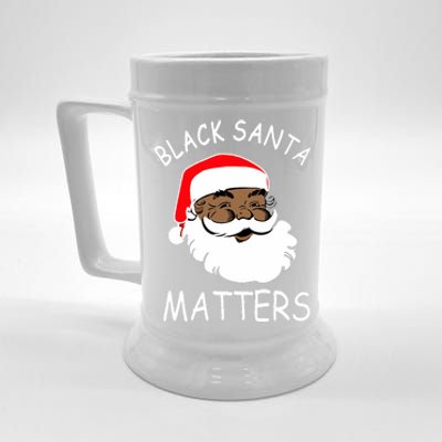 African American Santa Black Matters Christmas Pajama Family Beer Stein