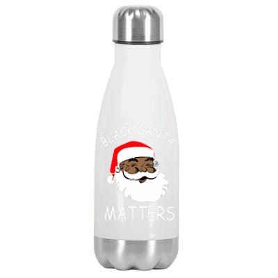 African American Santa Black Matters Christmas Pajama Family Stainless Steel Insulated Water Bottle