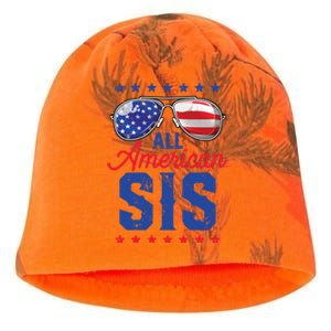 All American Sis 4th Of July Usa Sunglasses Family Matching Gift Kati - Camo Knit Beanie