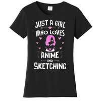 Anime And Sketching, Just A  Who Loves Anime  Women's T-Shirt