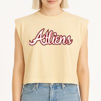Atliens Atlanta Script Garment-Dyed Women's Muscle Tee