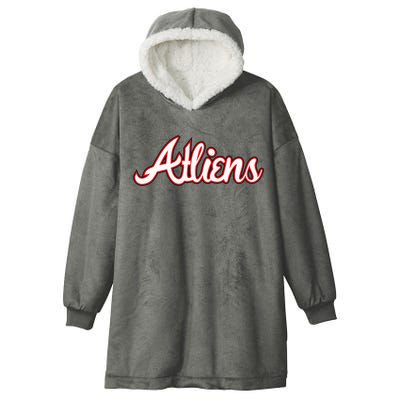 Atliens Atlanta Script Hooded Wearable Blanket