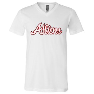 Atliens Atlanta Script V-Neck T-Shirt