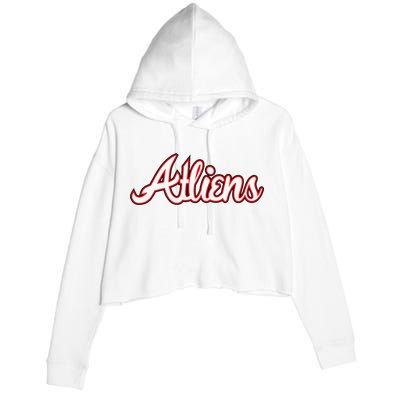 Atliens Atlanta Script Crop Fleece Hoodie